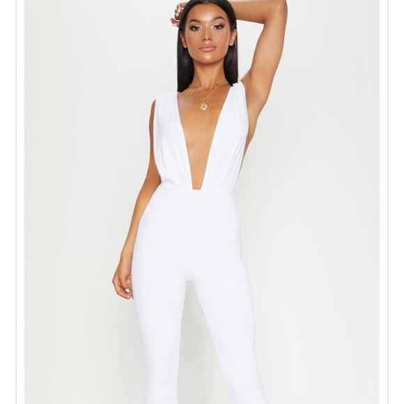 White Plunge jumpsuit - Picture 3 of 4